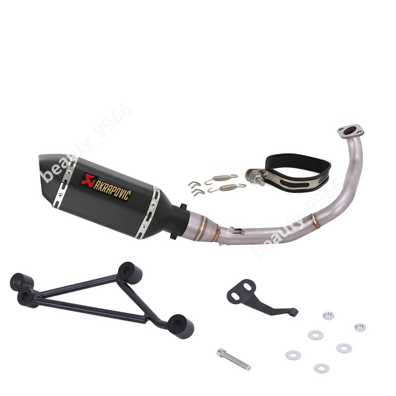 For Honda NAVI 110 2017-2025 Exhaust System Mid Link Pipe Muffler Tip Black