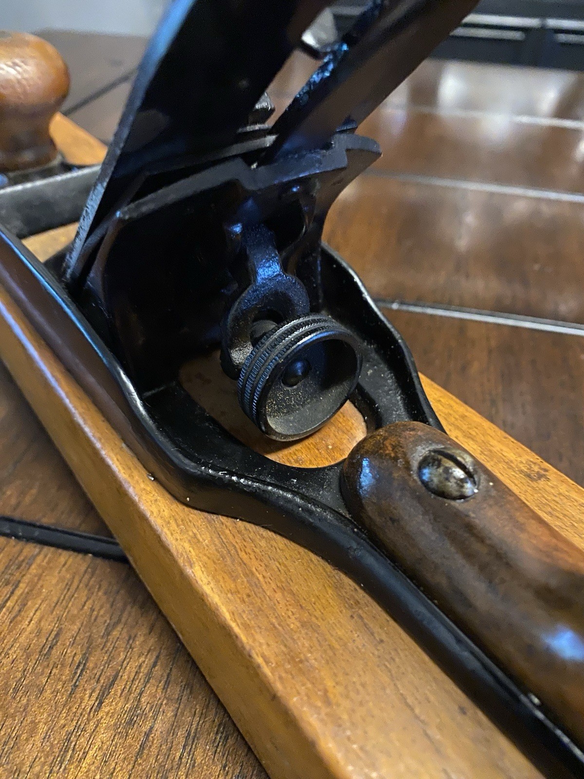 Antique c.1910 Ohio Tools Co.No.027 Wood Transitional Jack Plane “Ohio Globe”