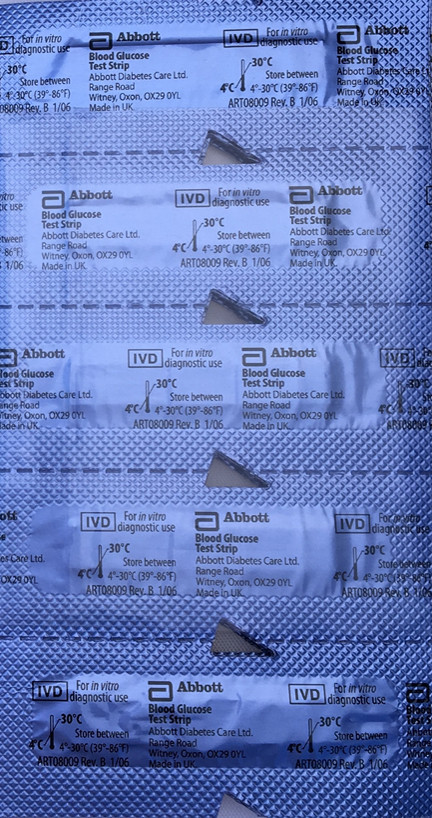 100 Blood Glucose Test Strips, Precision Xtra Compatible