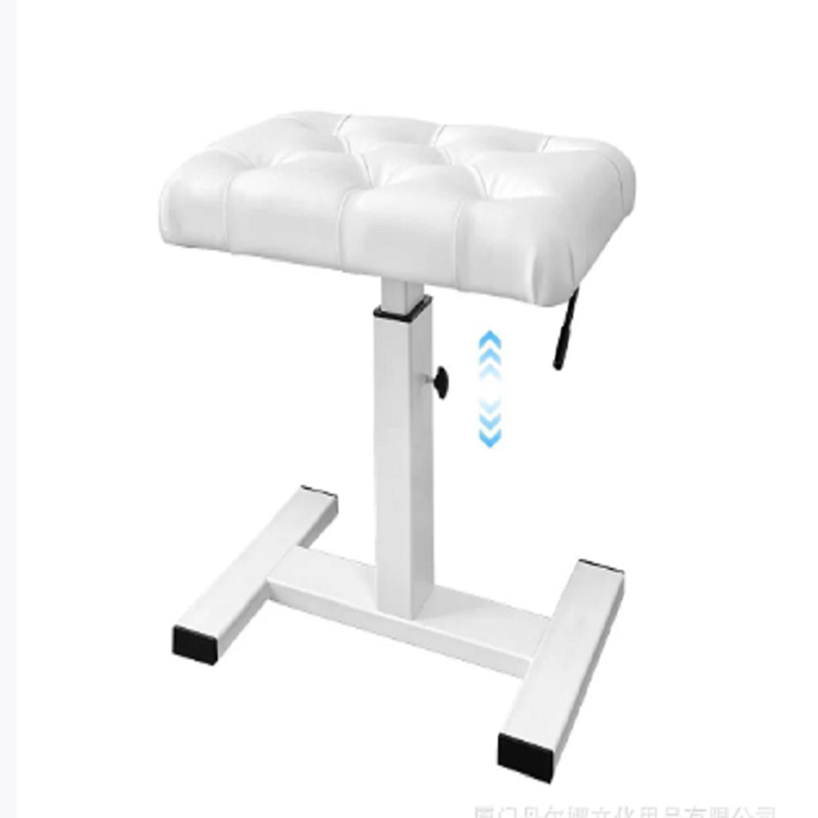 Hydraulic Lifting Piano Bench Height Adjustable Keyboard Bench Seat Stool(White)