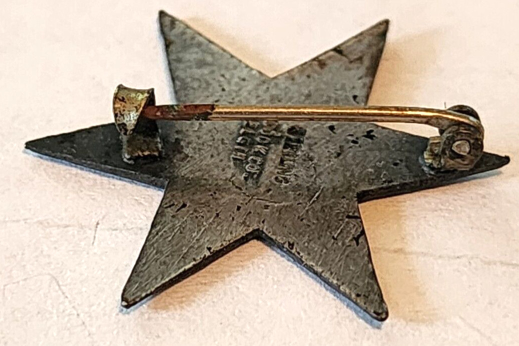 PAIR VINTAGE STERLING SILVER GENERAL STARS COOK CO ELGIN