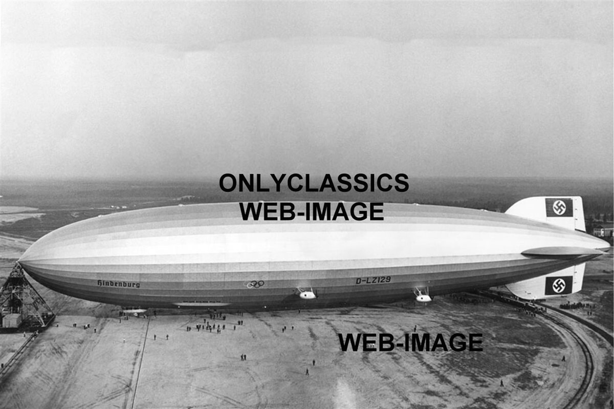 GERMAN AIRSHIP HINDENBURG DIRIGIBLE 34-4X6 PHOTOS LAKEHURST NJ AVIATION MILITARY