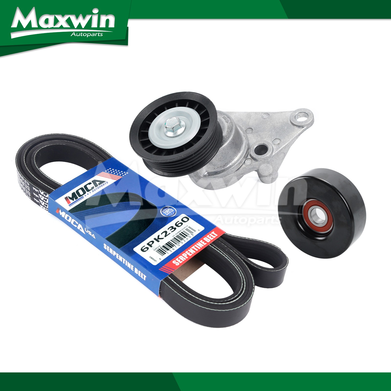 Serpentine Belt Component Kit Fit Chevrolet Avalanche Silverado GMC Sierra Yukon