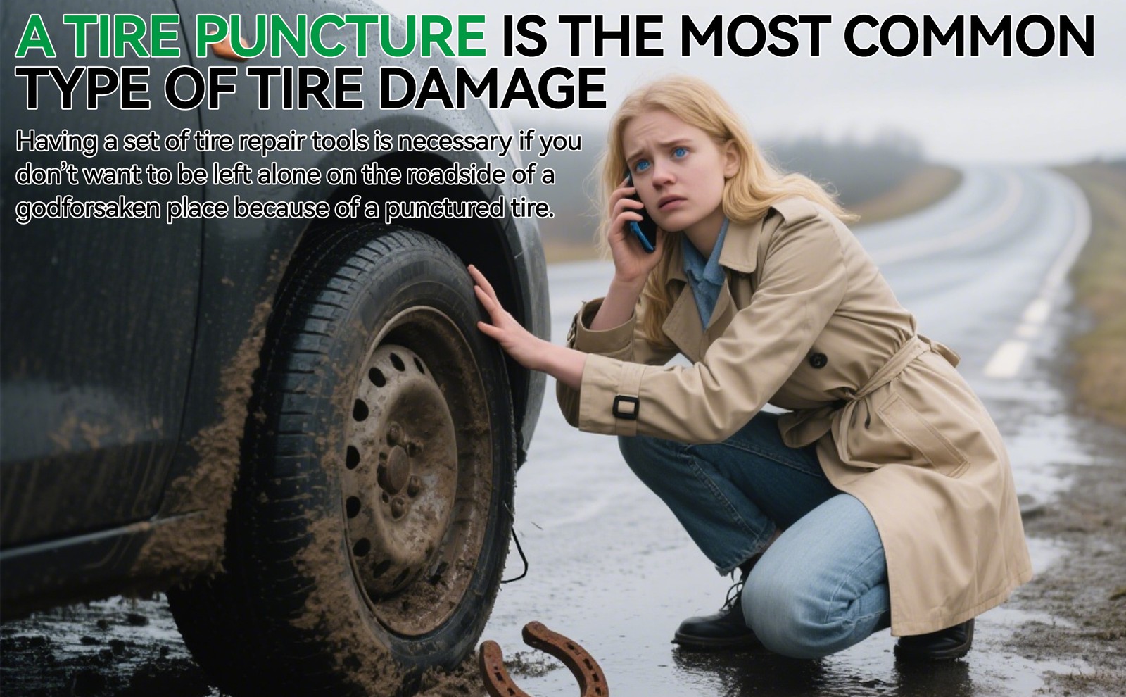 72pcs Tire Wheel Repair Gun Kit Mushroom Plug Probe Nozzle Tire Plugger Tubeless