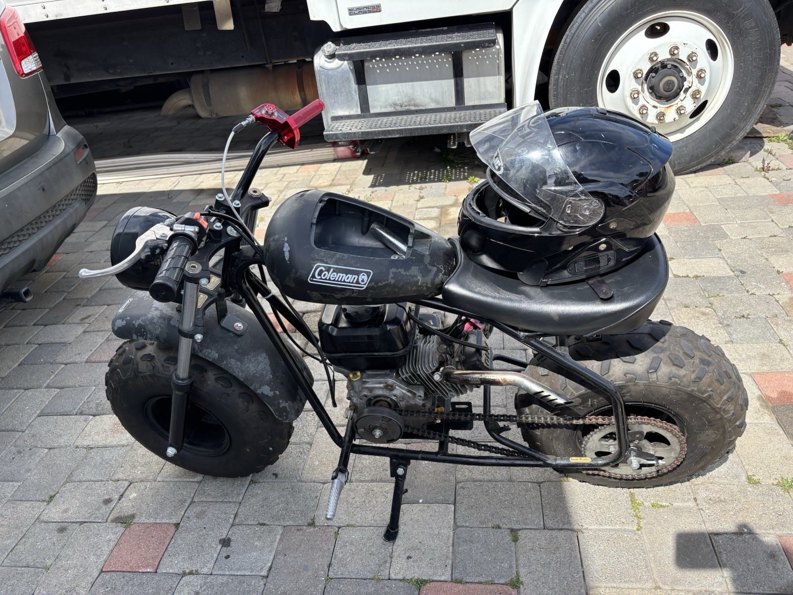 Coleman CT200U-EX Mini Motorcycle Gas Powered Black Integrated Footrest