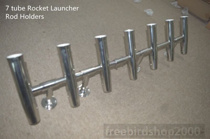 360 Deg Adjustable Stainless Rocket Launcher Rod Holders 4/5/6/7/8 Tubes US SHIP