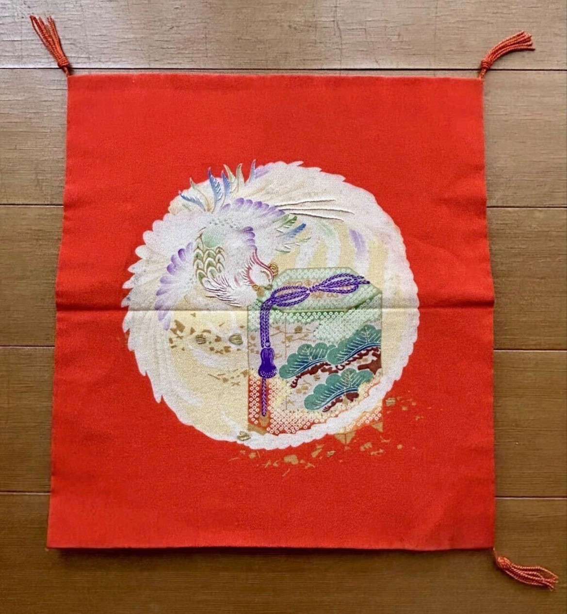 WWII Imperial Japanese Navy Submarine I-2 Ceremonial Cloth Fukusa 1931