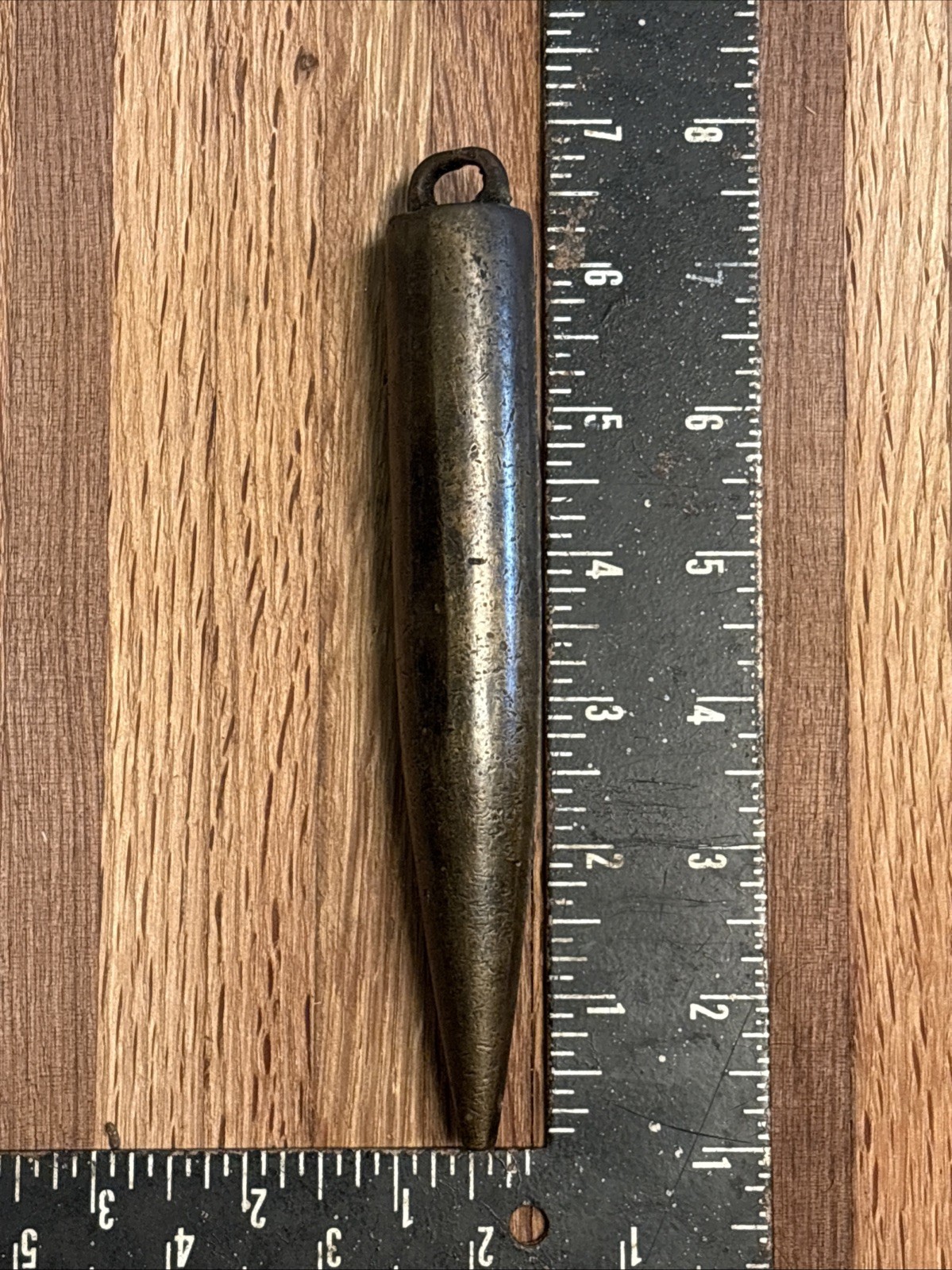 Vintage Lufkin #590 Solid Brass Plumb Bob Made In USA 17.4 Oz 6.5”