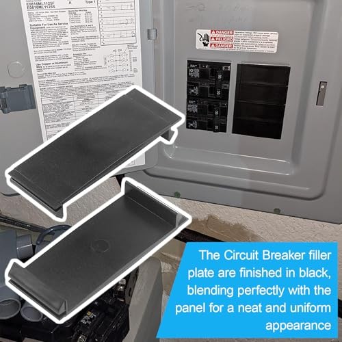 Breaker Filler Plate for 1 inch Universal Circuit Breaker Cover, Load Center