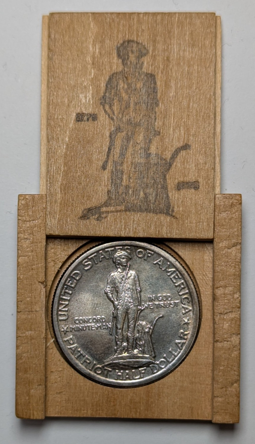 1925 Lexington Concord Commemorative Silver Half Dollar w/ Original Box UNC