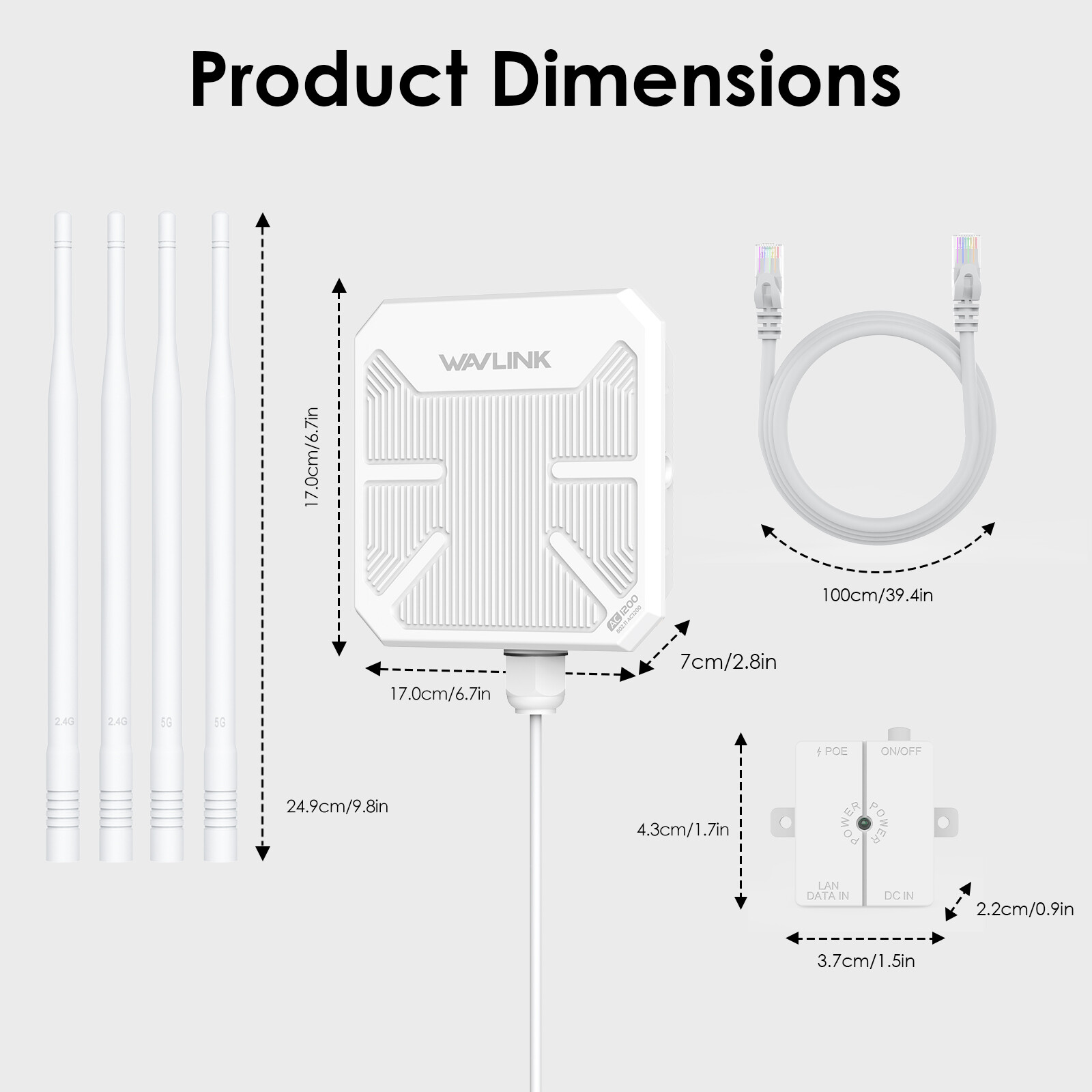 AX3000 WiFi 6 Mesh Extender Outdoor Long Range AX1800 Booster AC1200 Repeater