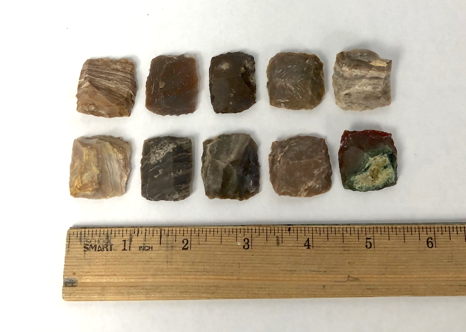 1 Inch Flints - 18th Century Style Gun Flints or Flintlocks - 10 pieces