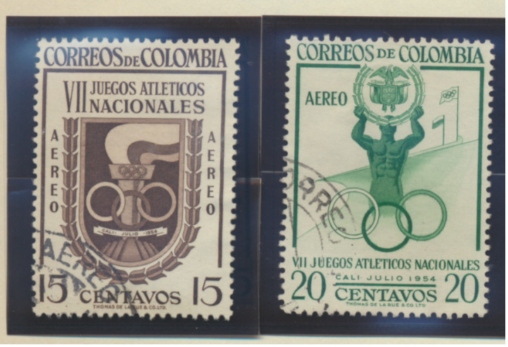 Colombia Stamps Scott #C256 To C257, Used