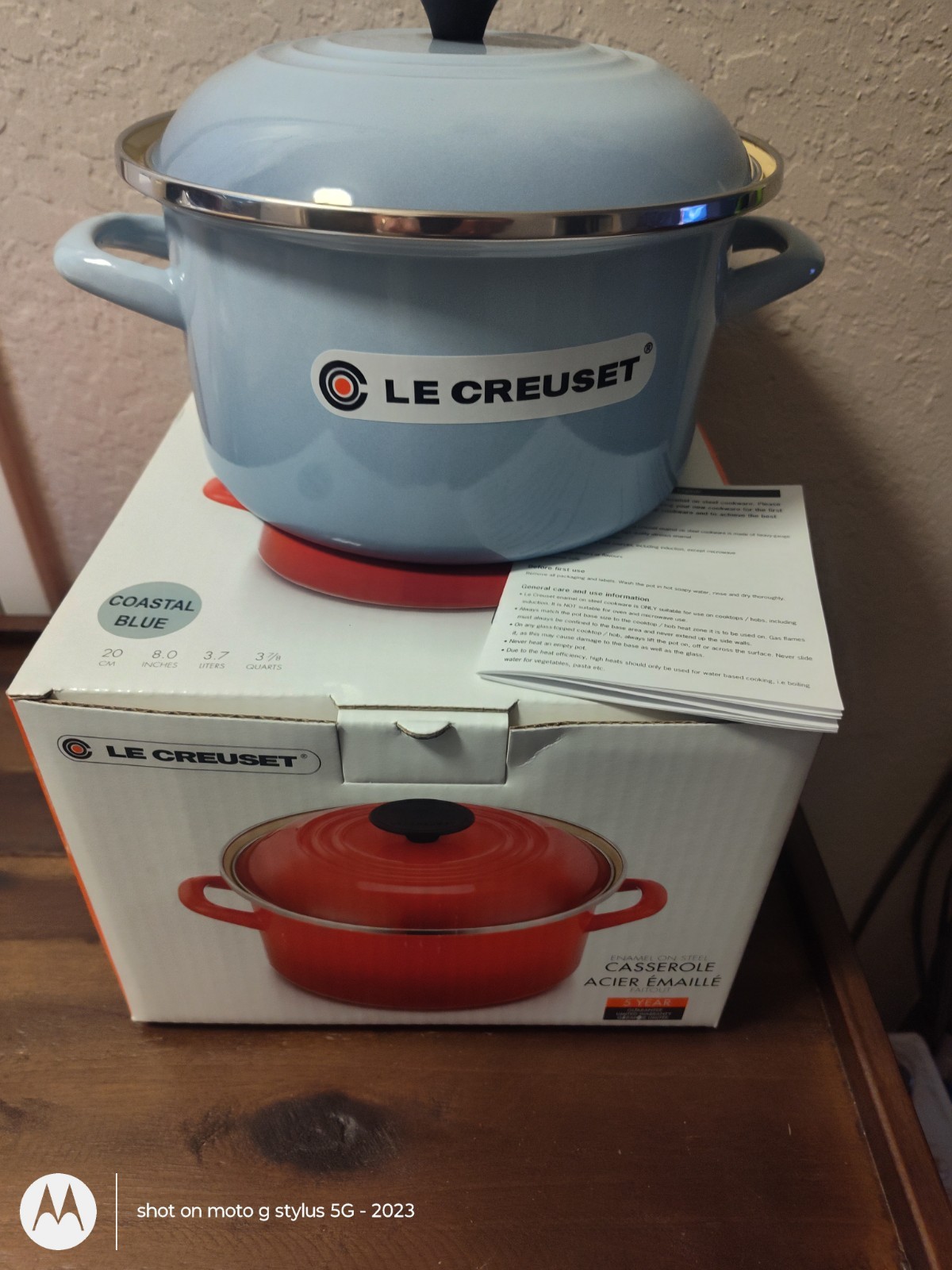 Le Creuset Enamel On Steel, 3 Quarts, 20 cm Coastal Blue
