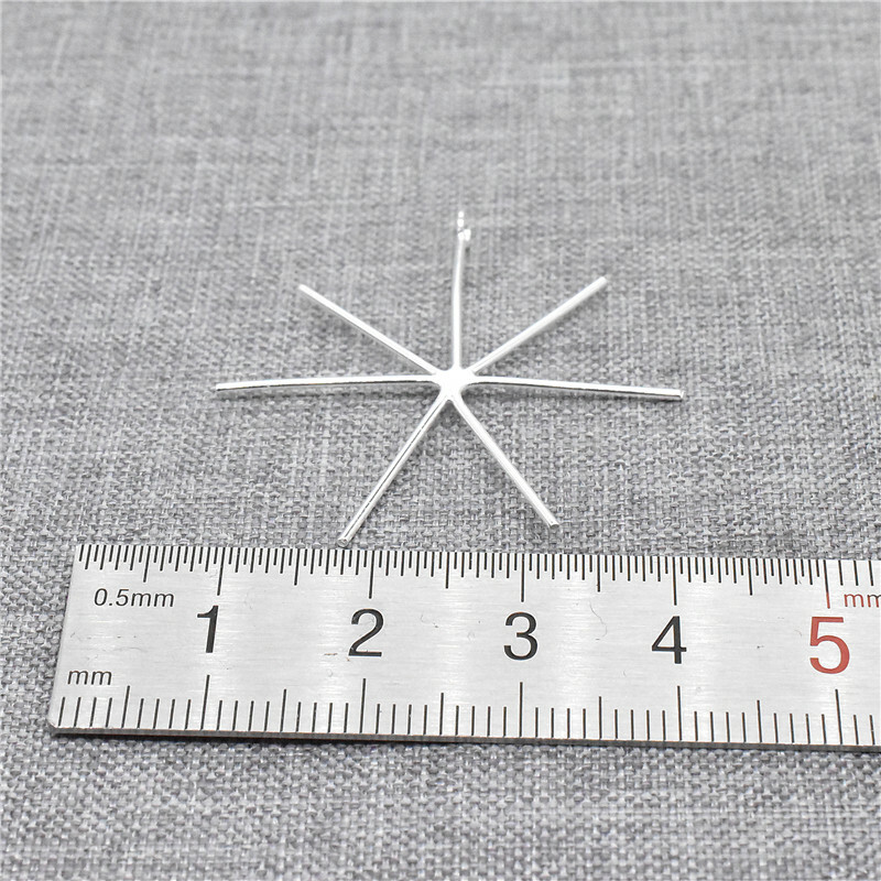 2pcs of 925 Sterling Silver Prong Claw Pendant Settings for Irregular Stone 33mm