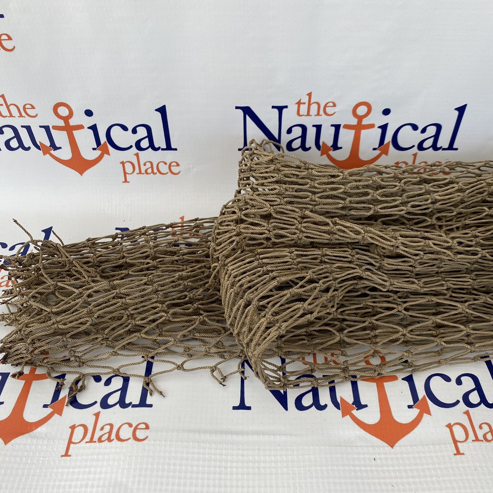 Authentic Used Fishing Net 5'x10' - Fish Netting - Old Vintage Nautical Decor