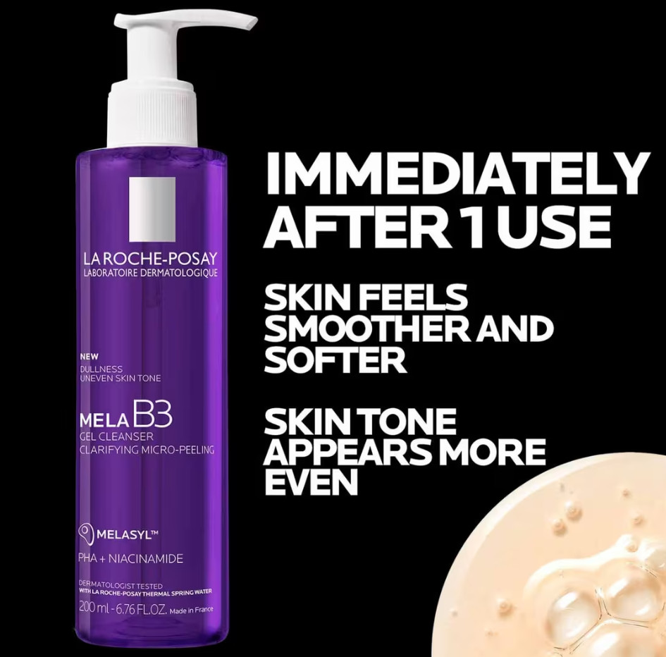 La Roche-Posay Mela B3 Gel Cleanser, Formulated with Melasyl + Niacinamide + PHA