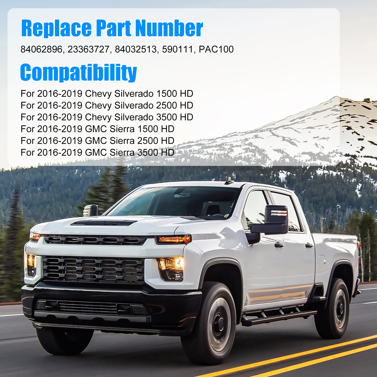 Rear View Backup Camera Night Vision For Chevy Silverado/GMC Sierra 2016-2019