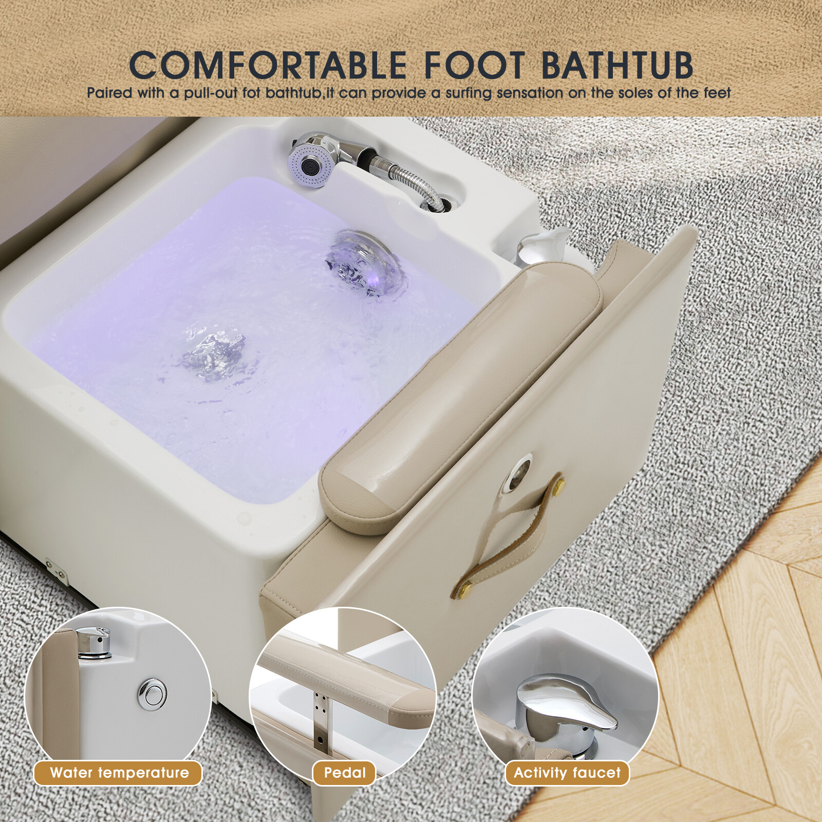 Pedicure Spa Chair with Smart Foot Bathtub,Manicure Salon Tattoo for Nail Tech