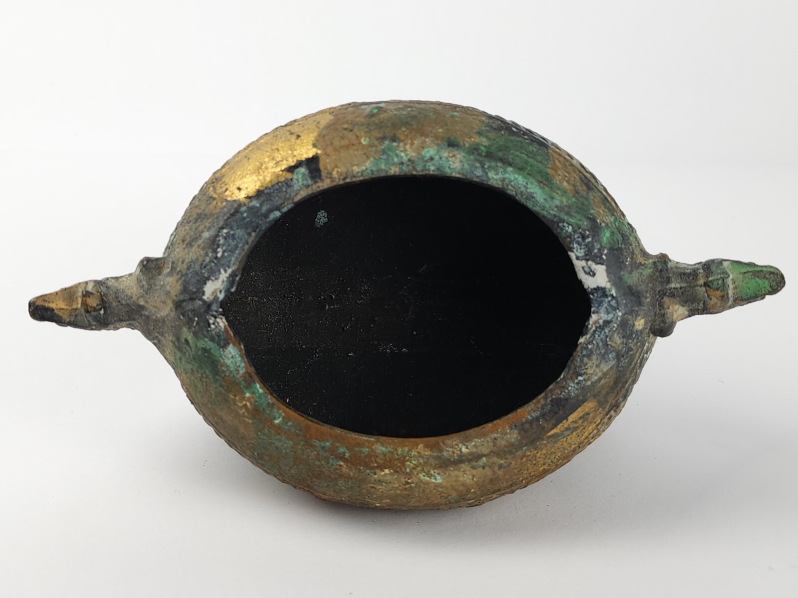 Vintage Metal Censer Lidded Incense Pot w/ Dolphin Chinese Or Japanese Replica