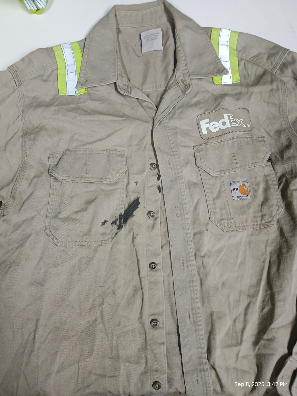Bulwark Carhartt Used FR Hi Vis Reflective Work Shirts