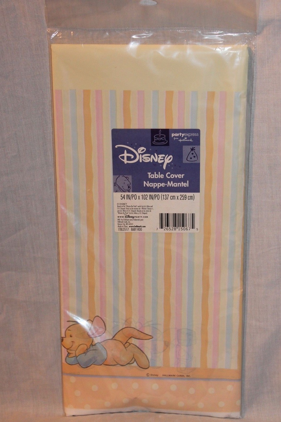 WINNIE THE POOH  BABY ROO  TABLE COVER PARTY SUPPLIES 54" X 102"