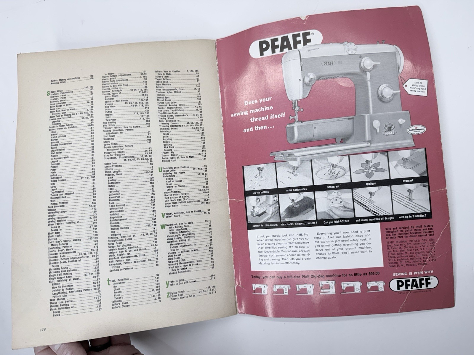 Vintage 1965 MCM Simplicity Sewing Book Blouse Jumper Dress Pants Softcover