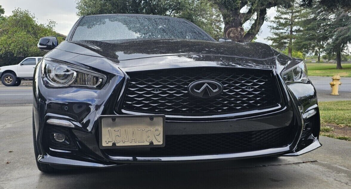 Bumper Tow Hook License Plate Mount Bracket Kit For INFINITI Q50 2014-2024 New