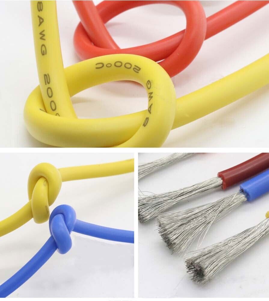 Ultra-Thin 0.08mm Flexible Silicone Cable, 10-20 AWG, High-Temp Resistant Wire