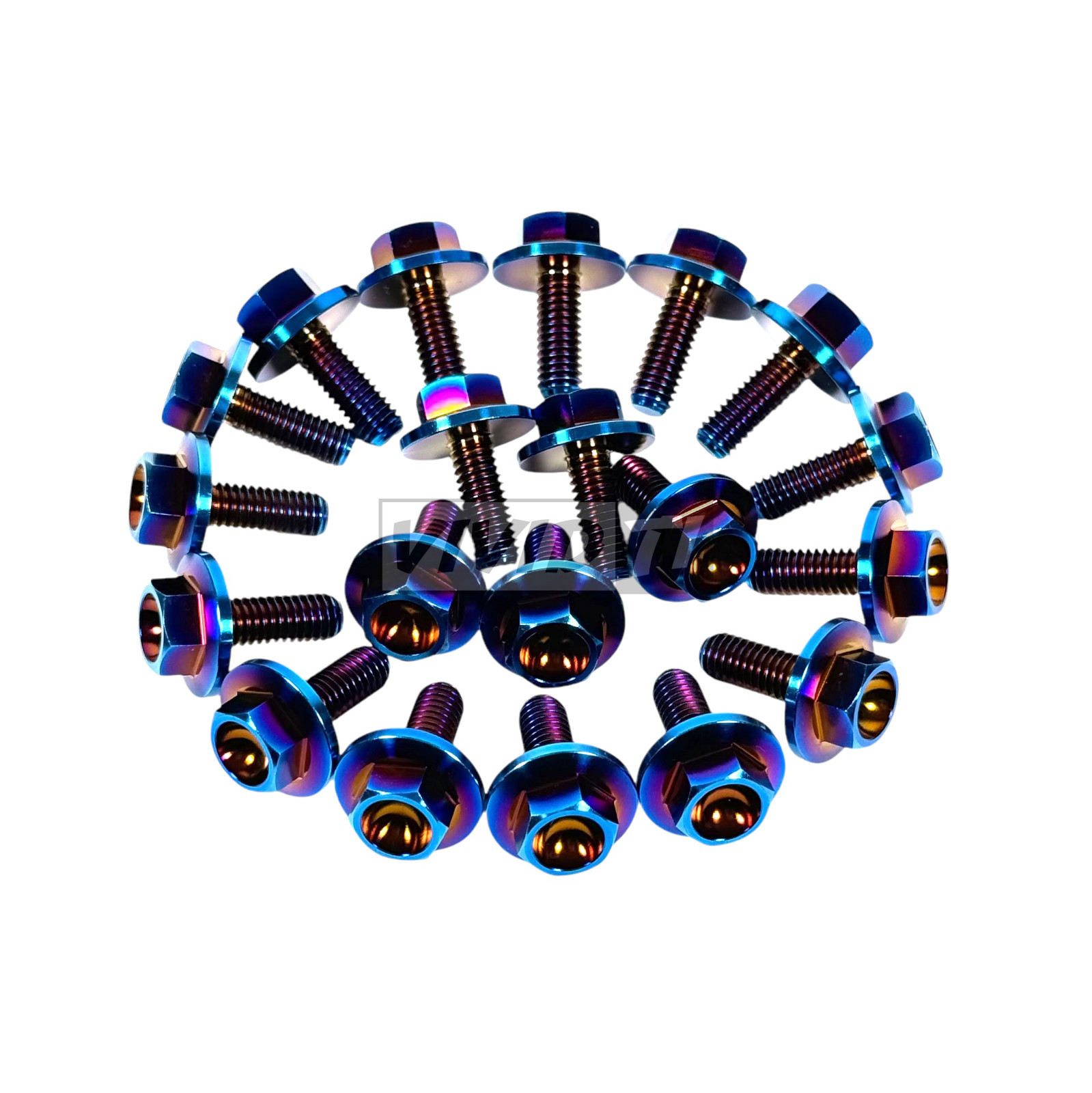 VividTi - 20 TITANIUM Engine dress up bolts m6x1.0 fenders headlight hood & More