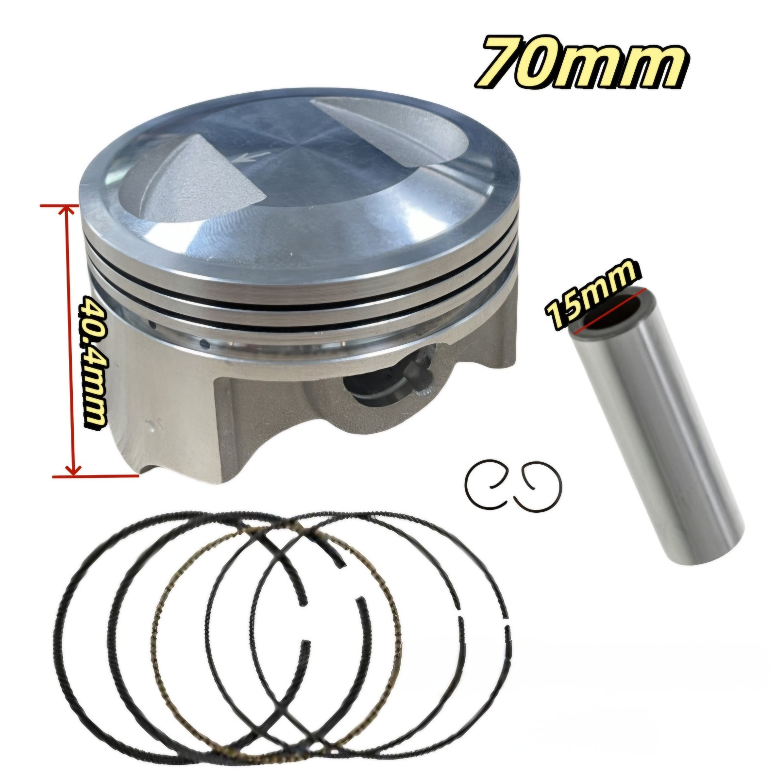 70mm Big Bore Kit w/ 15mm Wrist Pin for 2023 & up CG250 Hawk-X Tao Tao etc