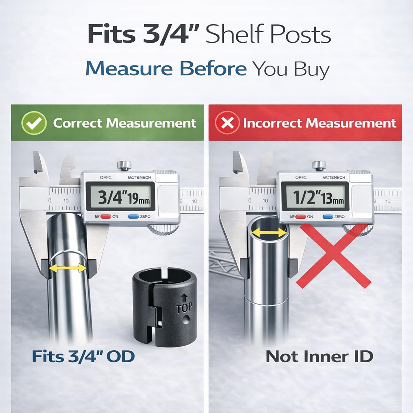 Wire Shelf Clips 3/4 Inch, 52 Pcs Wire Shelving Shelf Lock Clips, Wire Shelf Rep