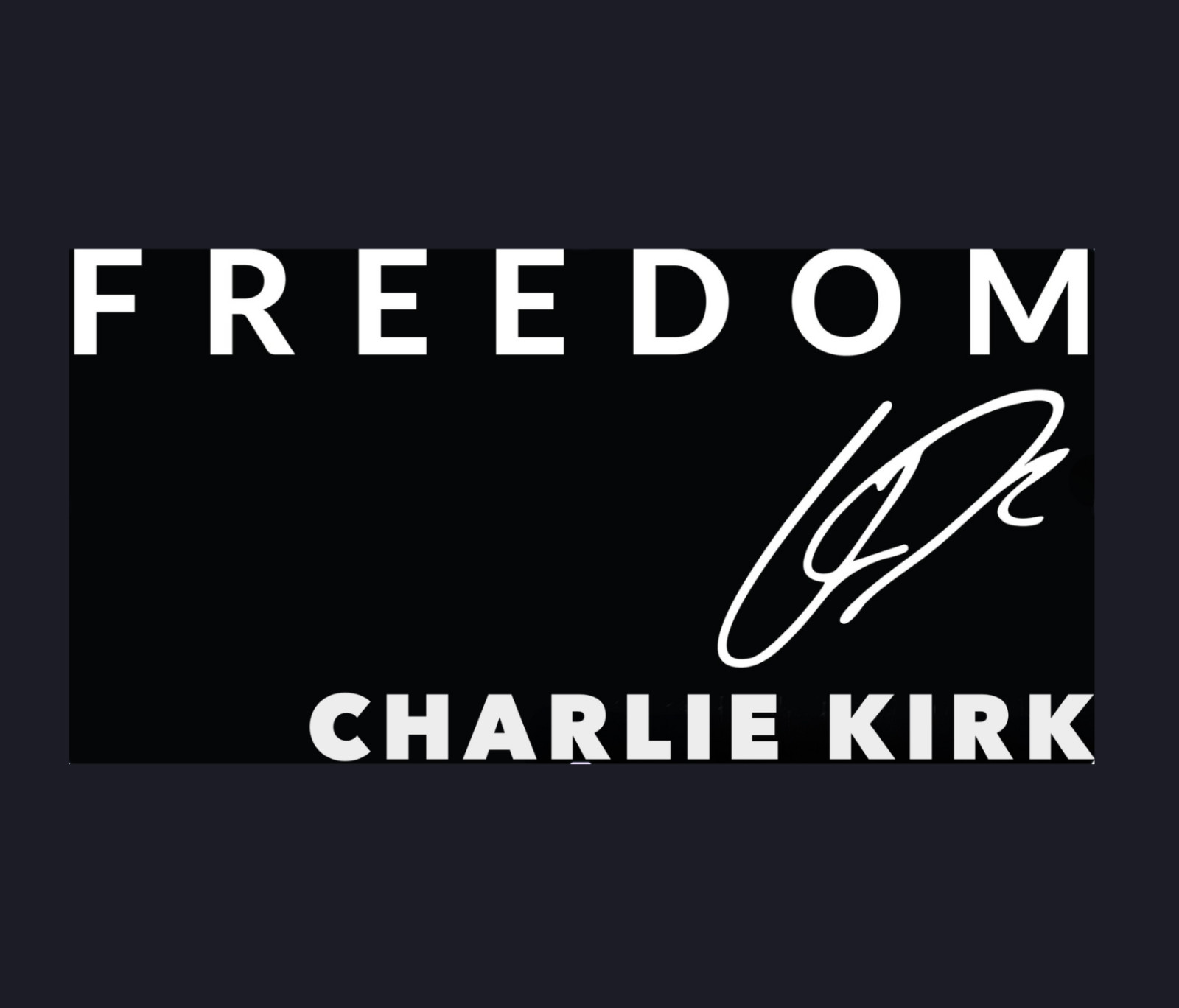 FREEDOM CHARLIE KIRK Vinyl Die Cut Car Decal Sticker - FREE SHIP!!