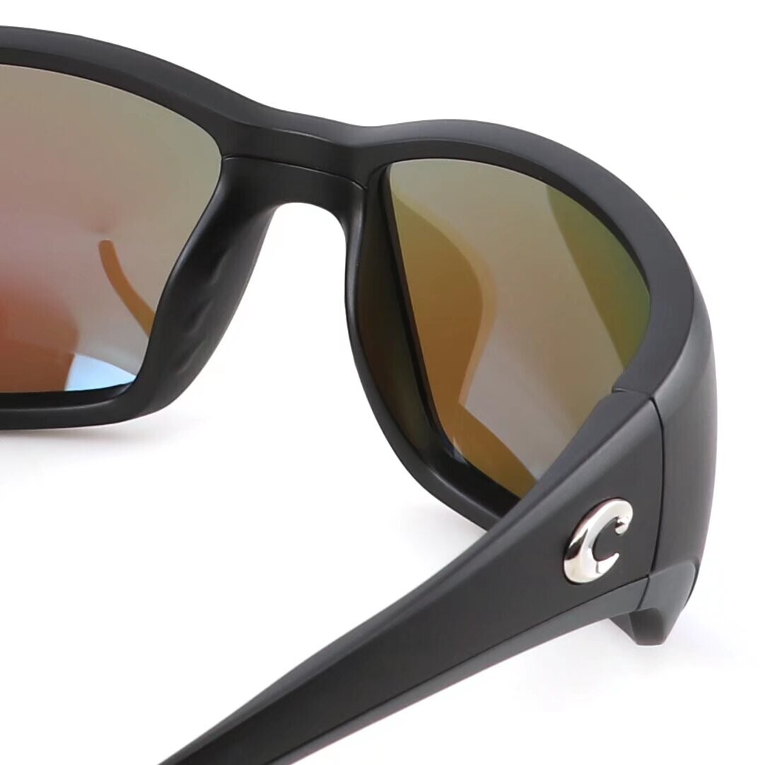 Costa Del Mar BLACKFIN Matte Black/ Blue Mirror Polarized 580P Sunglasses