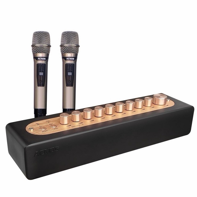 ACNOS Mi-30s (V2.0) - Karaoke Vocal & Music Mixer + Dual UHF Wireless Mics