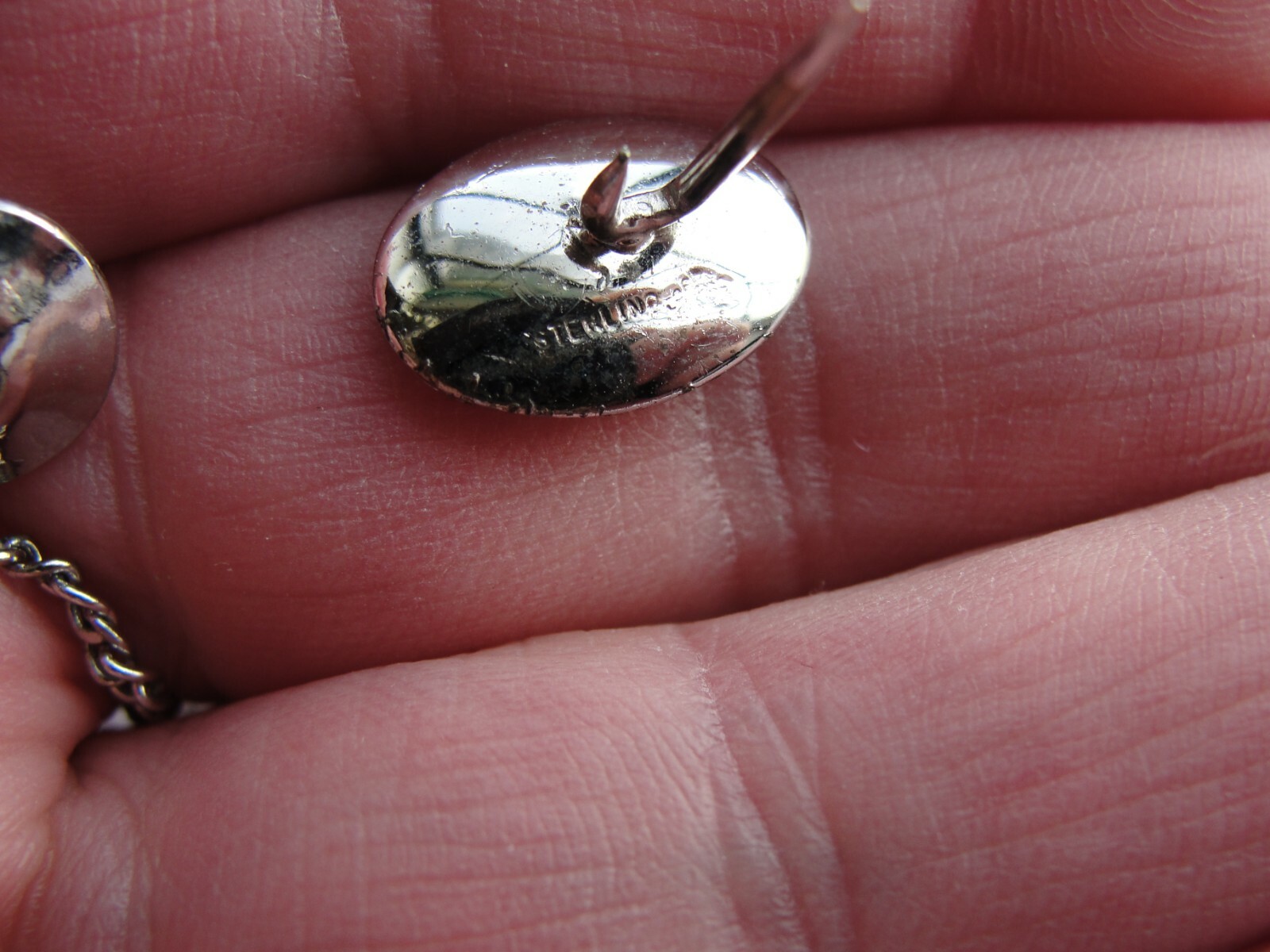 Estate Vintage Mason Freemason Sterling Silver Tie Tack Masonic Lodge Member