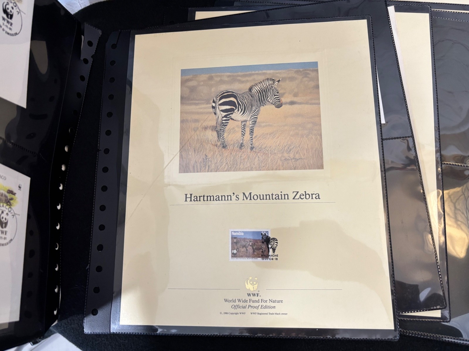 WWF various Official Proof Edition sheets lot