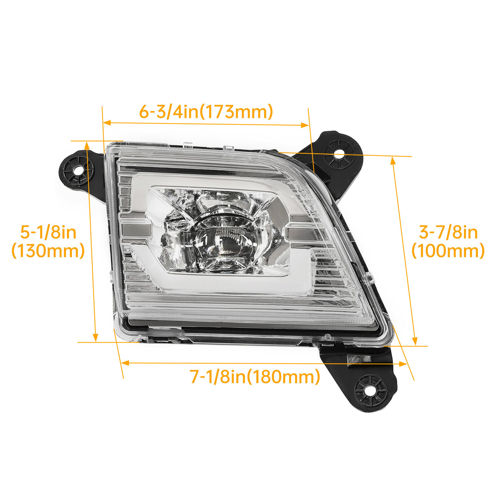Pair Fog Lights Clear LED DRL w/ Wiring For 2019-2021 2022 Chevy Silverado 1500