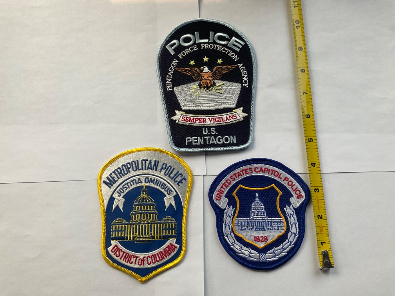U.S. PENTAGON PATCH, DC. CAPITOL, METROPOLITAN COLLECTOR SET