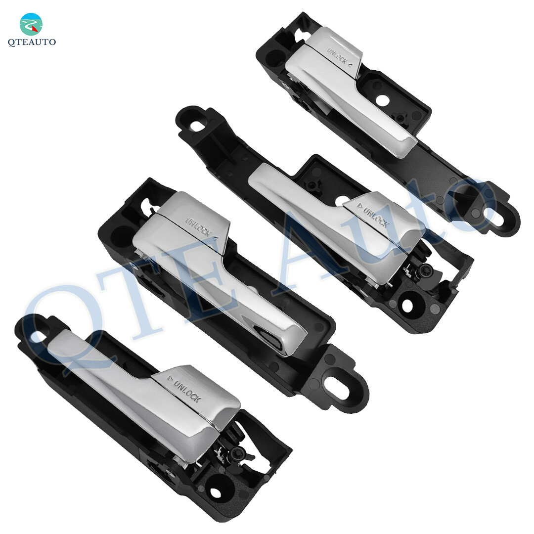 Set of 4 Front-Rear Inner Inside Door Handle For 2006-2012 Ford Fusion Chrome