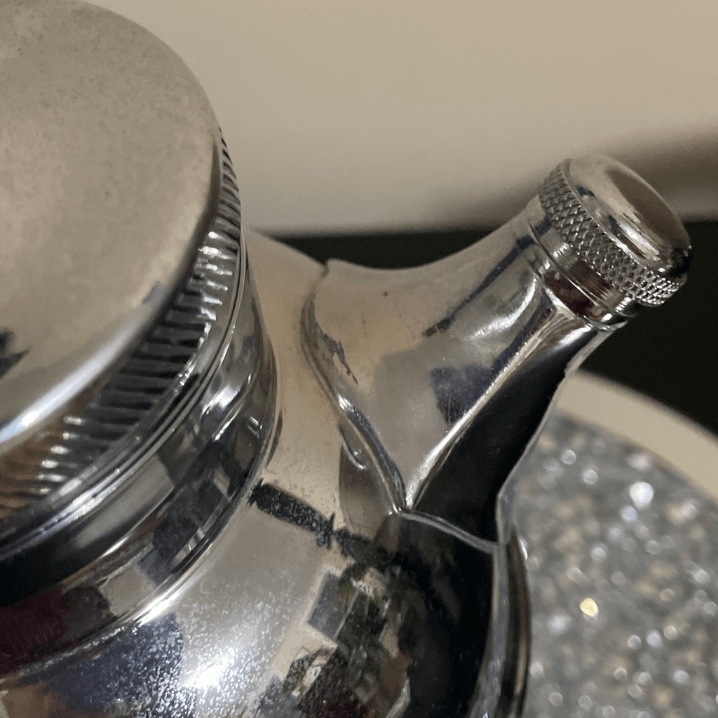 Vintage Art Deco Krome-Kraft Farber Bros NY Hammered Chrome Cocktail Pitcher