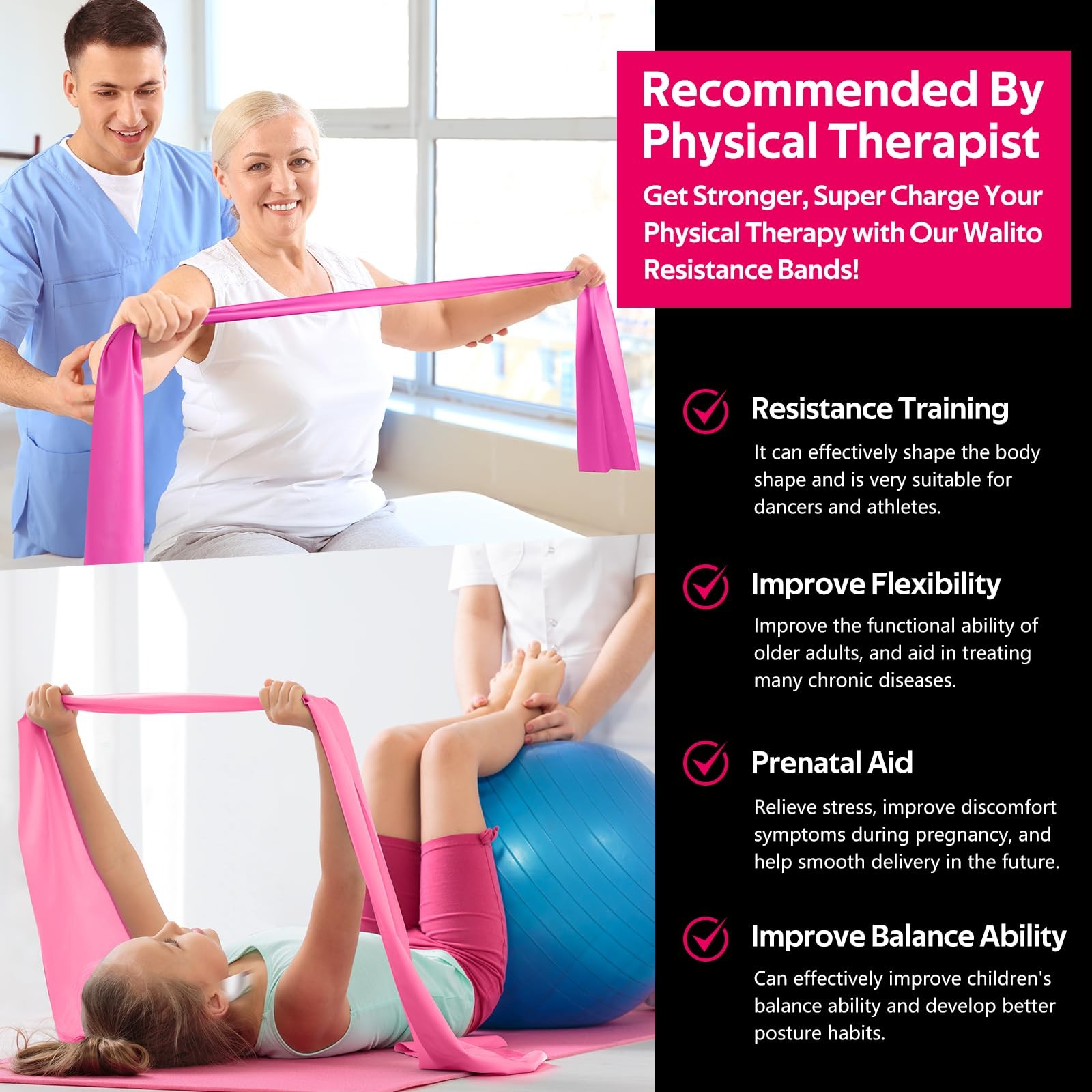 Resistance Bands for Working Out, Exercise Bands for Women and Men, Workout B...