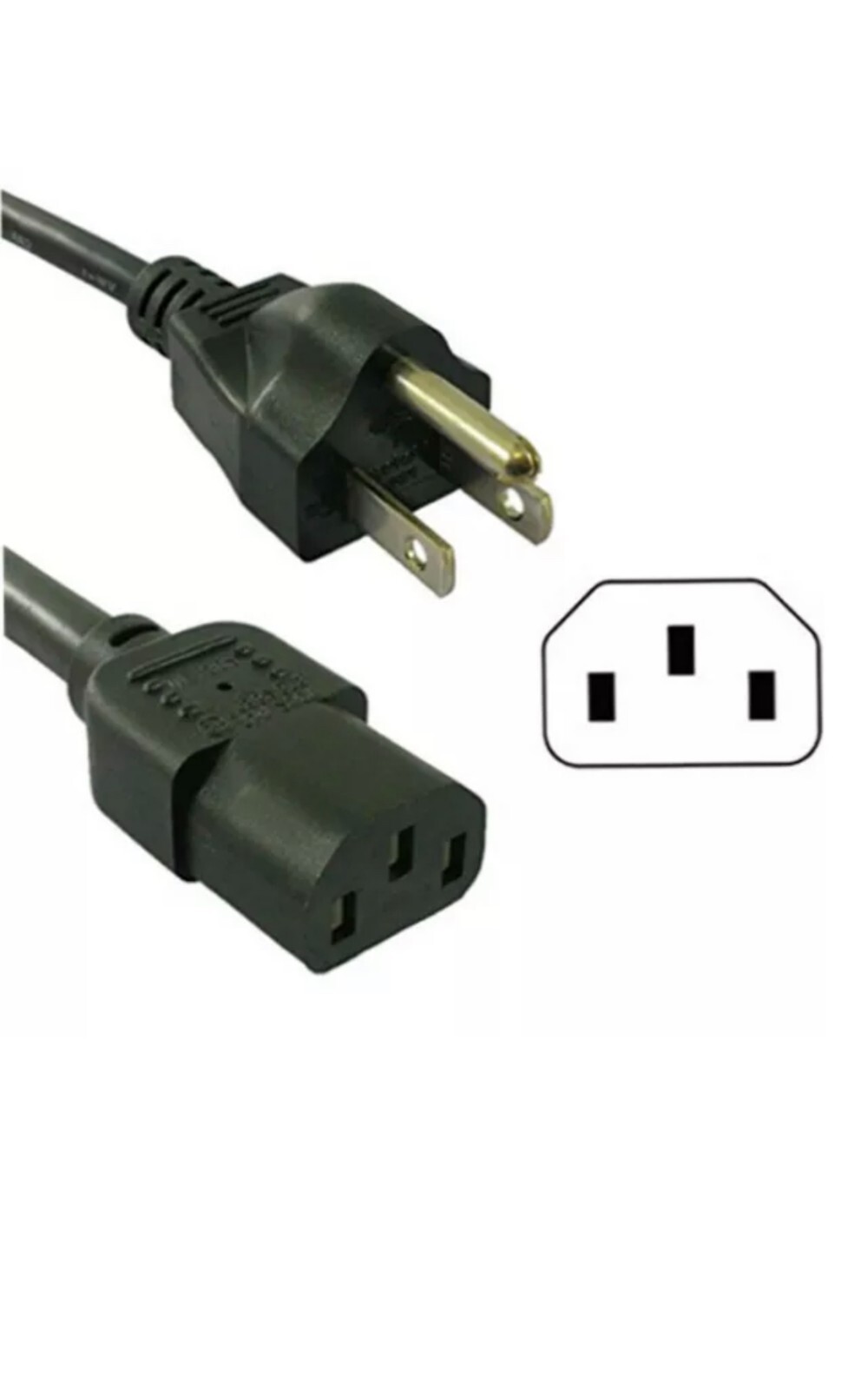 Power Cable Cord for LG TV Model 50PA5500 6ft 3-Prong NEW