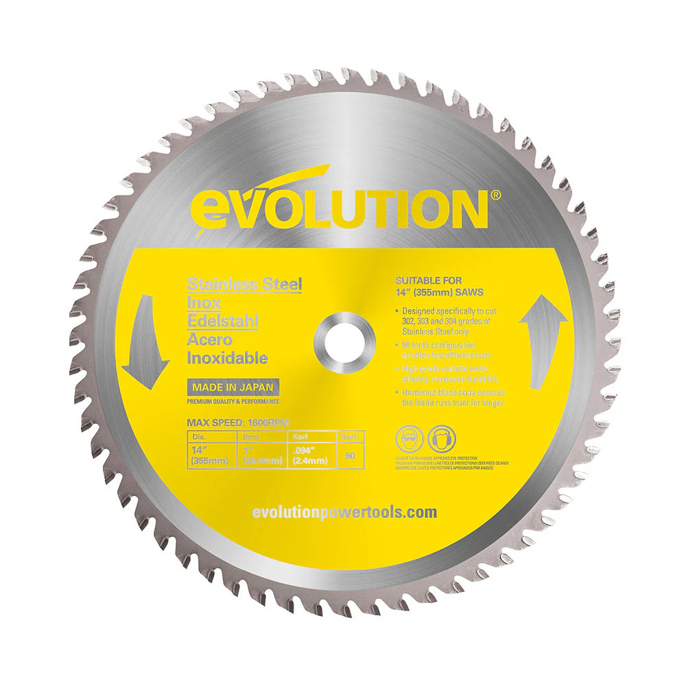 Evolution 14BLADESSN  Stainless Steel Cutting Saw Blade, 14-Inch x 90-Tooth