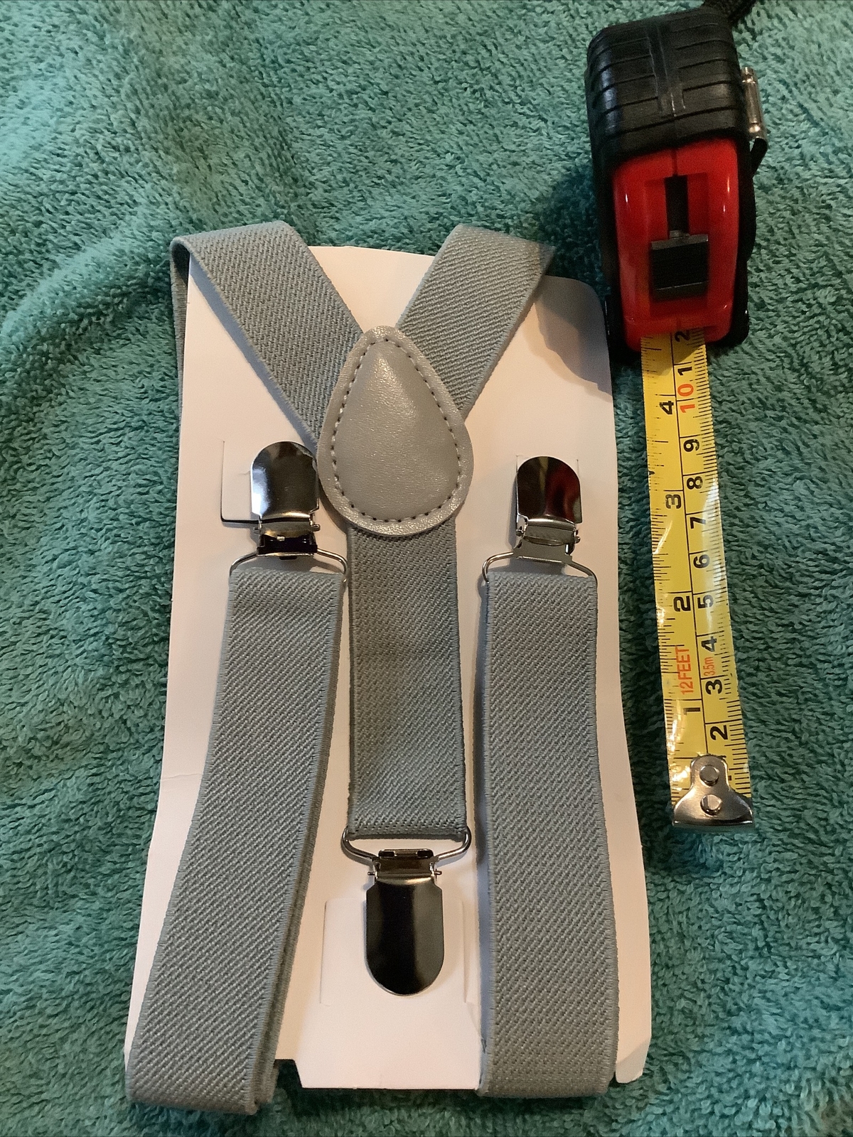 Toddlers Gray Adjustable Suspenders