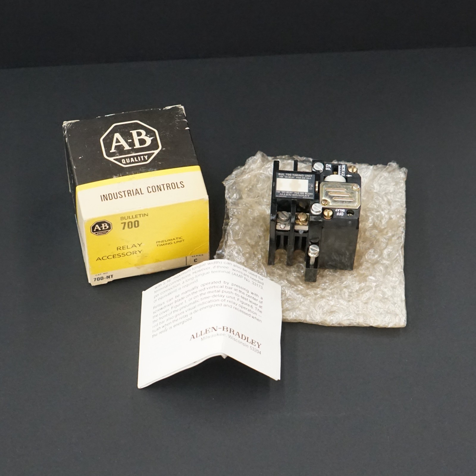 Allen Bradley 700-NT Pneumatic Time Delay Relay (SER C)