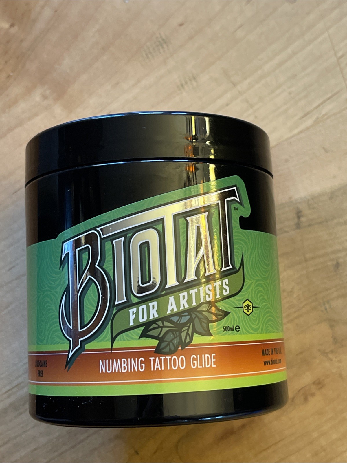 Biotat Tattoo Glide a Natural Soothing/NUMBING Tattoo Glide  500ml New!