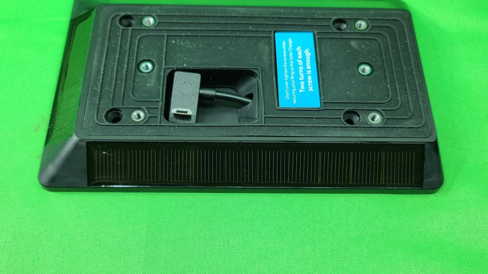 Ring 5AT3S7 Black Solar Charger Ring Battery Video Doorbell Micro USB