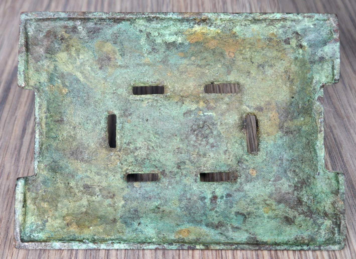 Chinese cast bronze Fang Ding Censer, dog lid, incense burner, signed