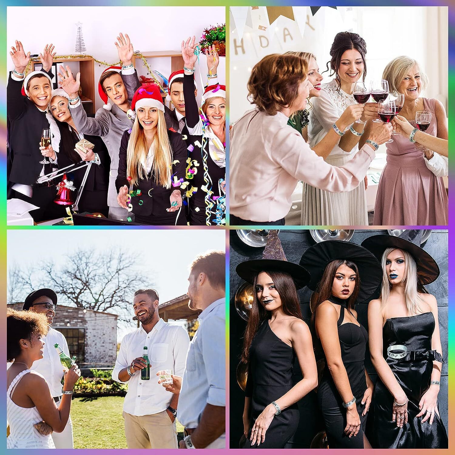 500 Pack VIP Plastic Wristbands Party Wristbands for Events VIP Custom